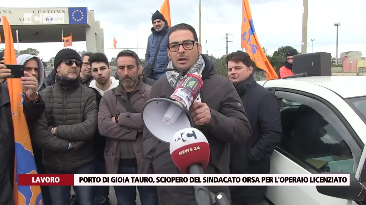 Porto di Gioia Tauro, sciopero del sindacato Orsa per l'operaio licenziato