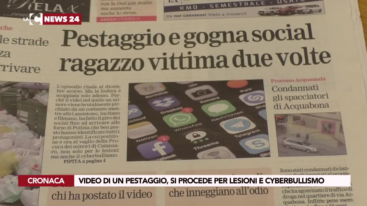 Video di un pestaggio, si procede per lesioni e cyberbullismo