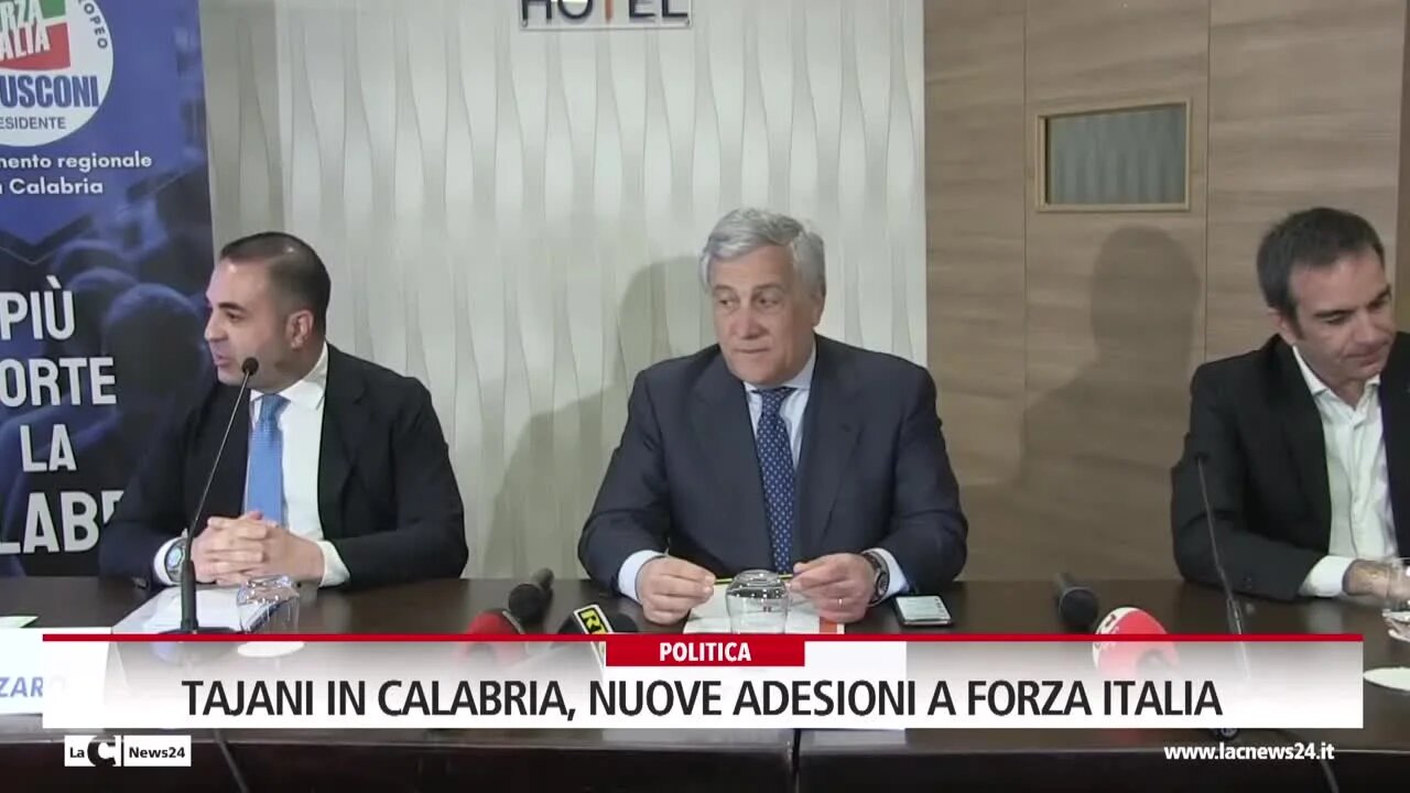 Tajani in Calabria, nuove adesioni a Forza Italia