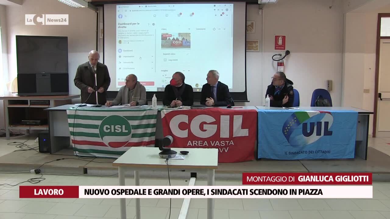 Nuovo ospedale e grandi opere, i sindacati scendono in piazza