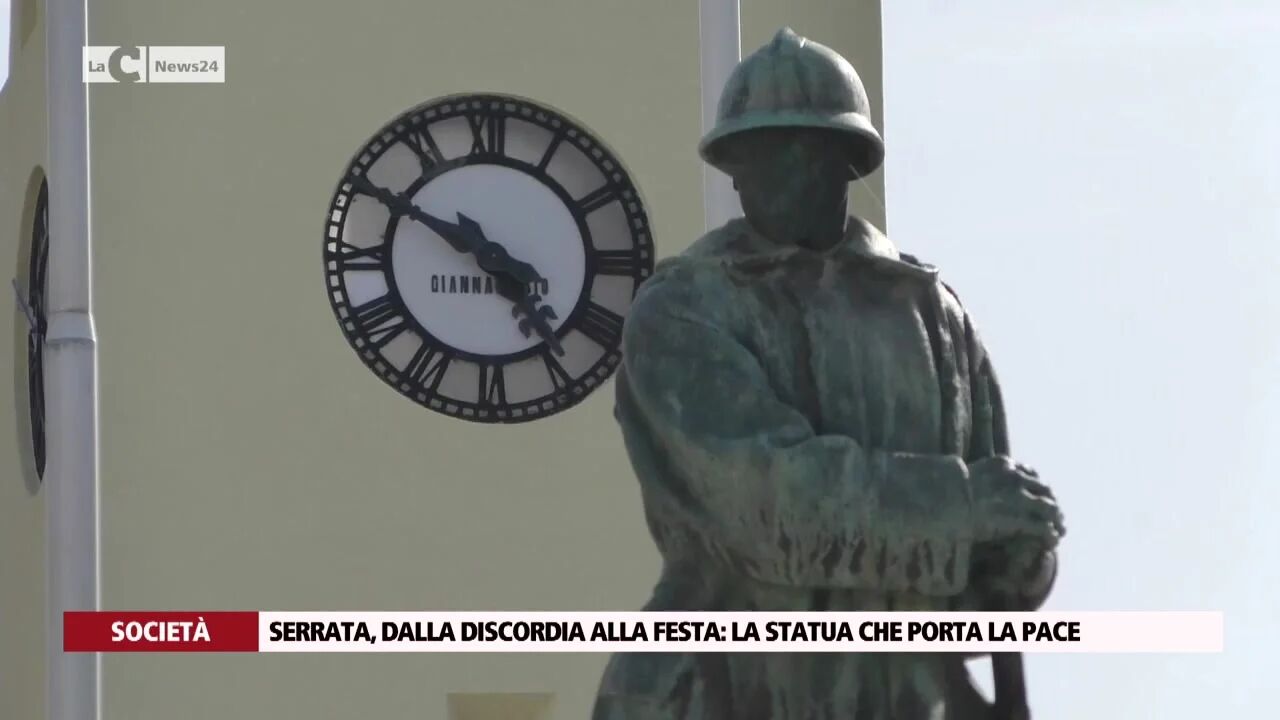 Serrata, dalla discordia alla festa: la statua che porta la pace