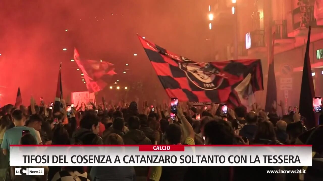 Tifosi del Cosenza a Catanzaro soltanto con la tessera