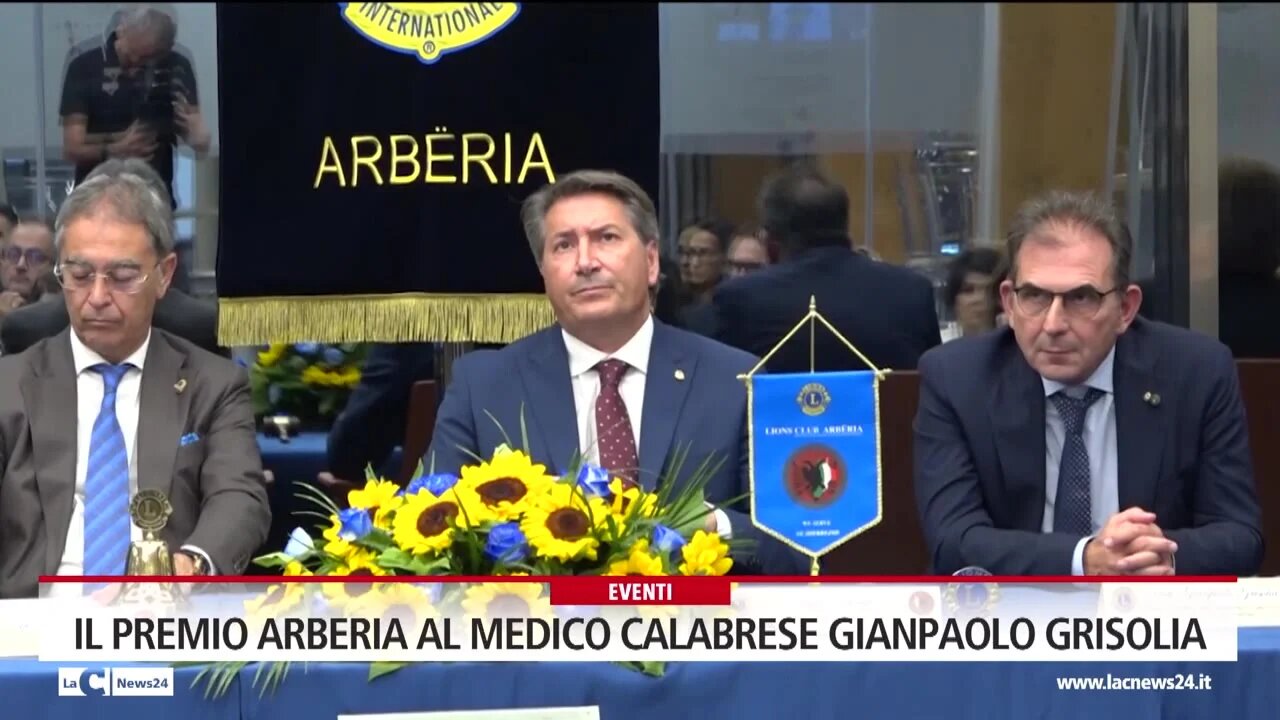 Il Premio Arberia al medico calabrese Gianpaolo Grisolia