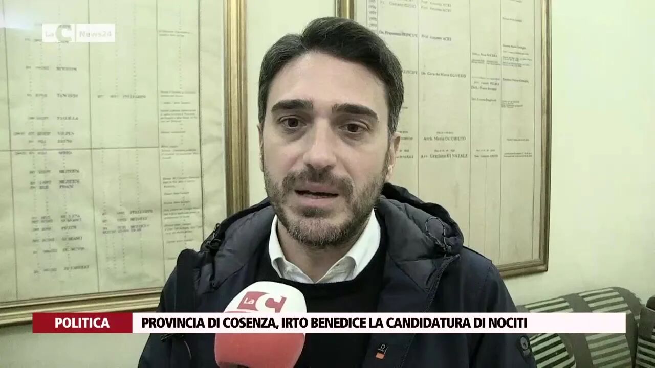 Provincia di Cosenza, Irto benedice la candidatura di Nociti