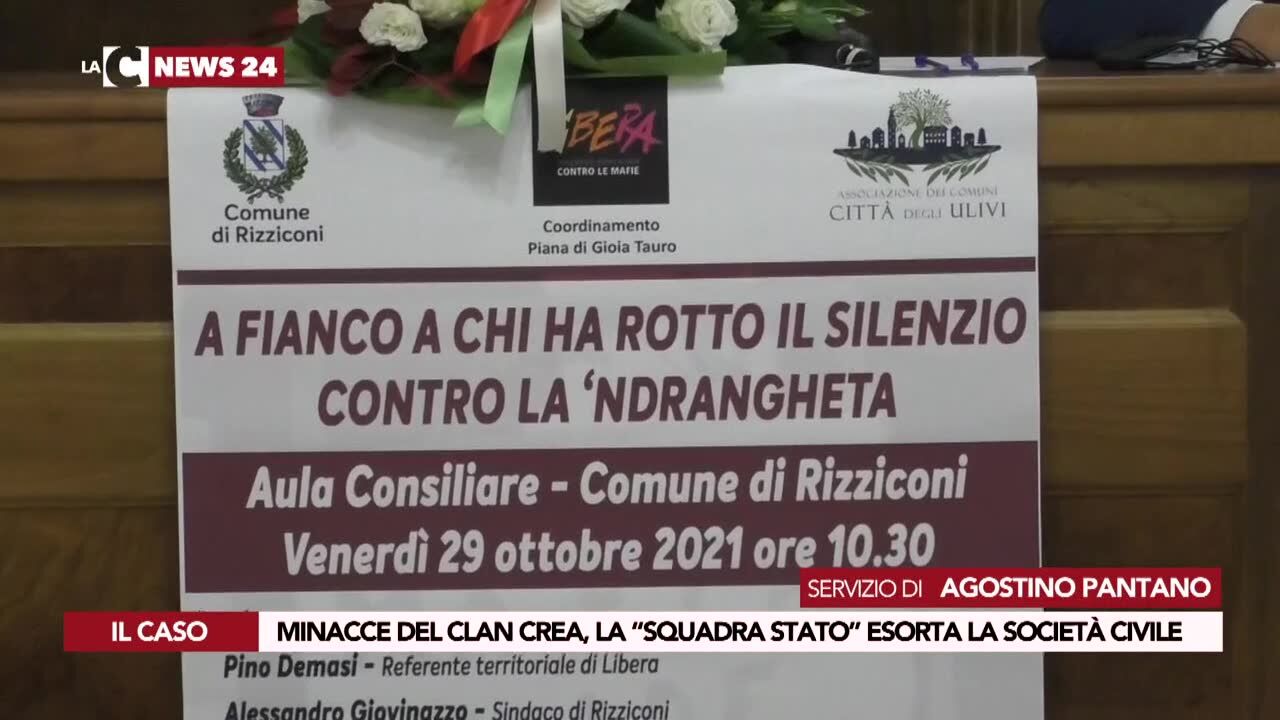 Minacce del clan Crea, la “Squadra Stato” esorta la società civile