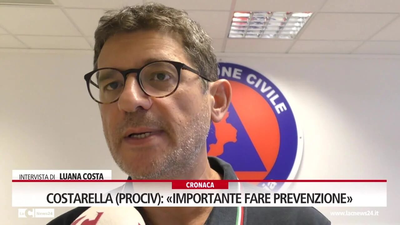 Costarella (Prociv): «Importante fare prevenzione»