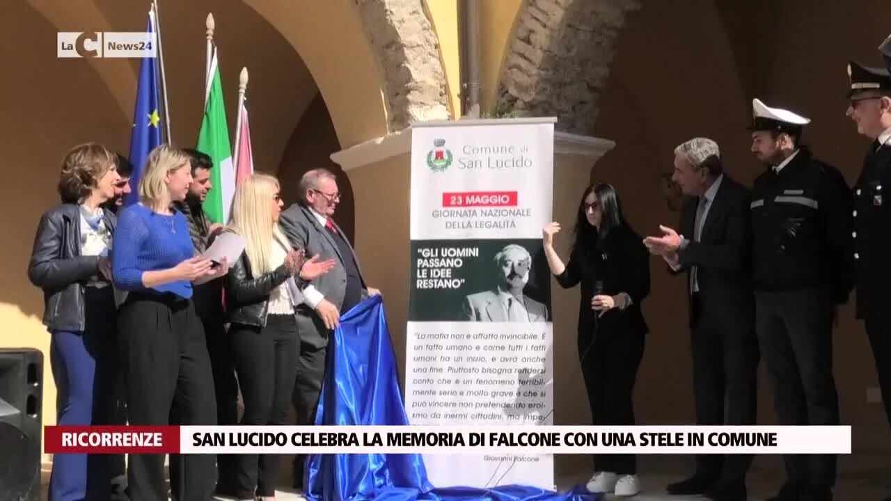 San Lucido celebra la memoria di Falcone con una stele in comune
