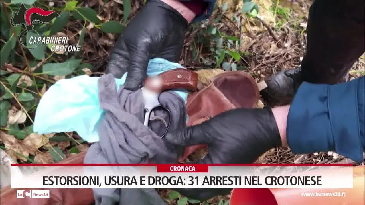 Estorsioni, usura e droga 31 arresti nel crotonese