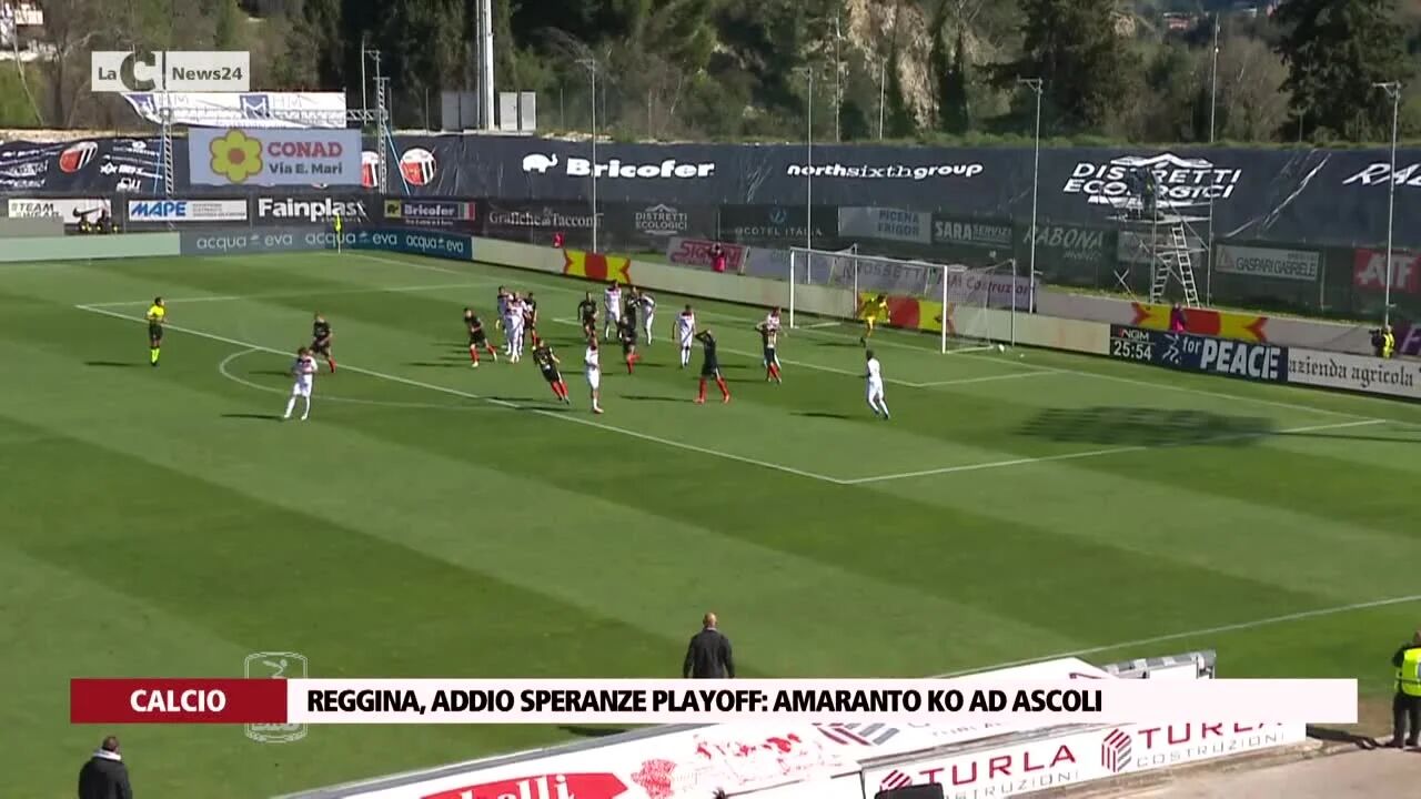 Reggina, addio speranze playoff: amaranto ko ad Ascoli