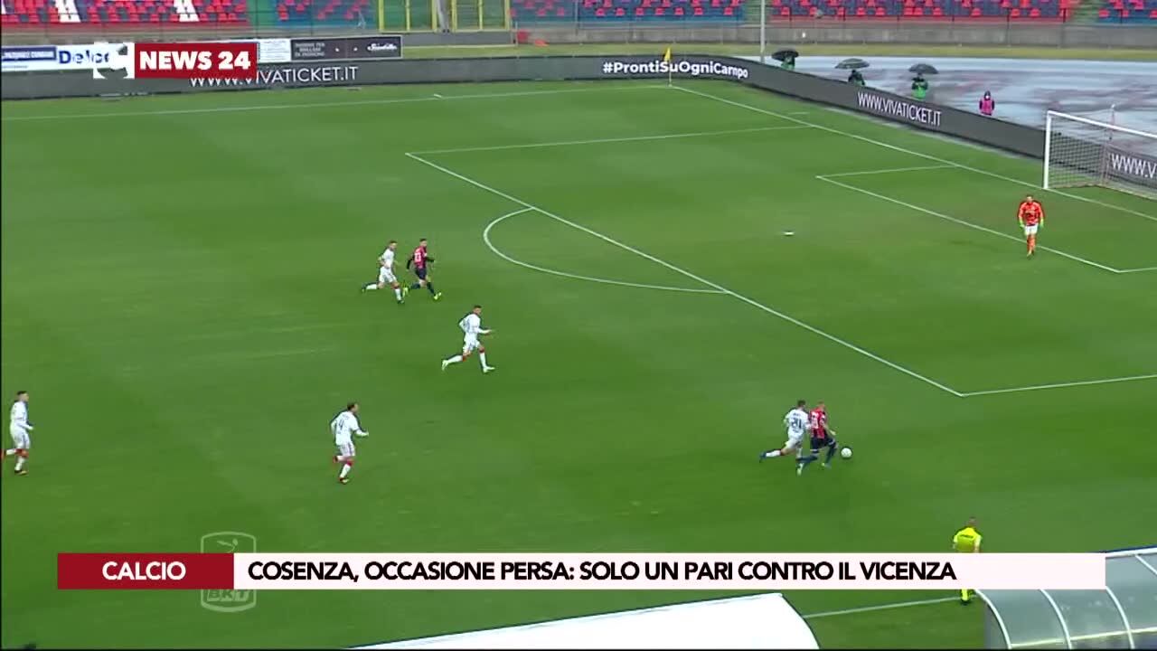 Cosenza, occasione persa: solo un pari contro il Vicenza