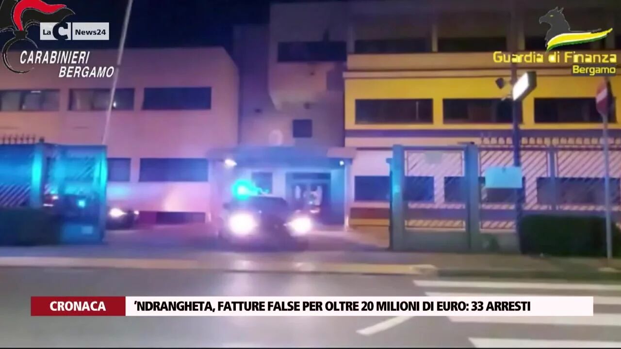 ’Ndrangheta, fatture false per oltre 20 milioni di euro: 33 arresti