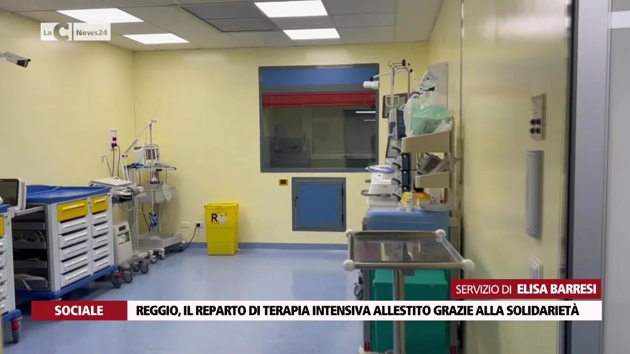 NATALE Reggio, il reparto di terapia intensiva allestito grazie alla solidarietà