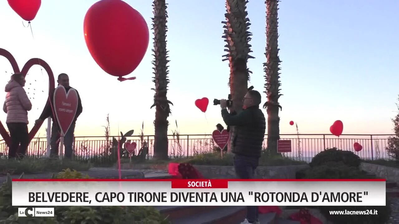 Belvedere, Capo Tirone diventa una 'rotonda d'amore'