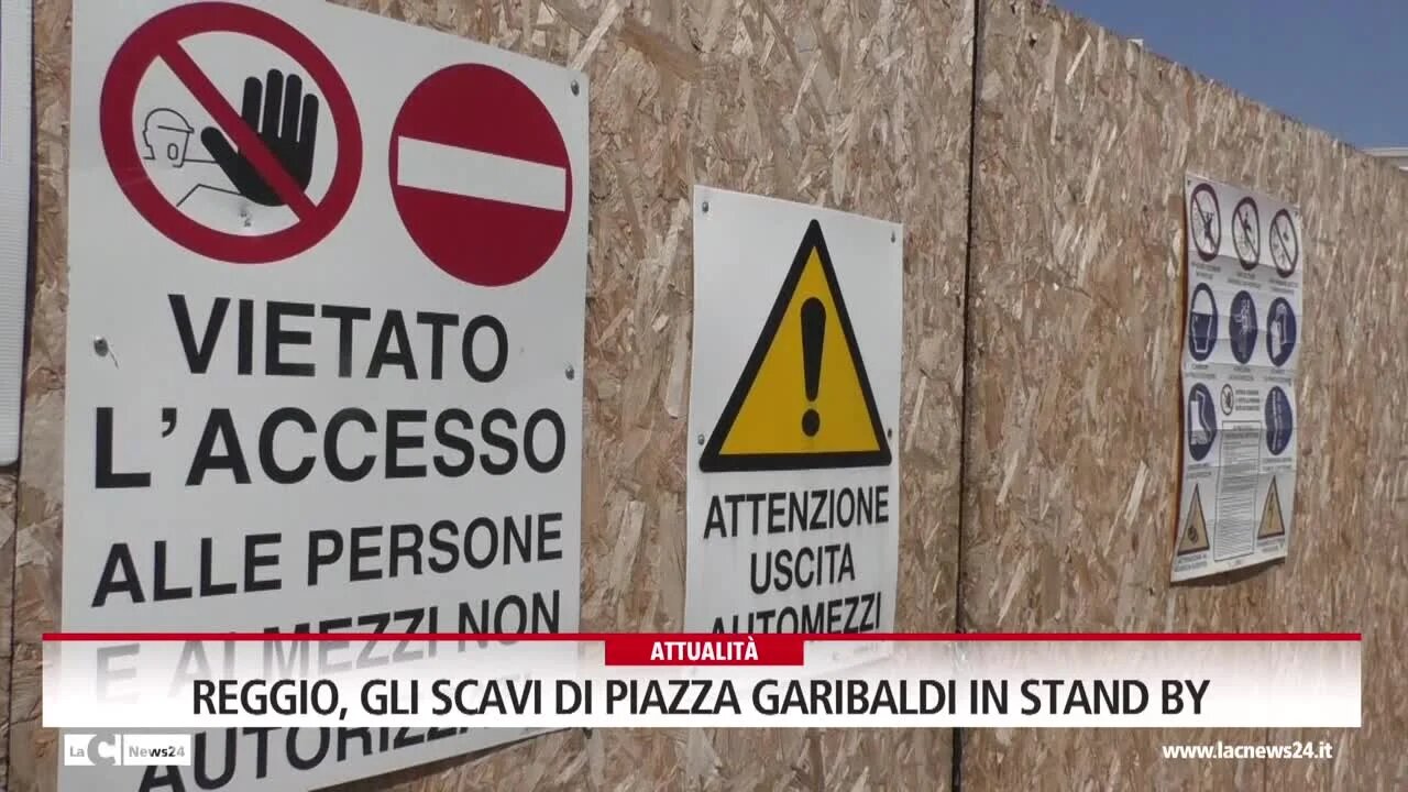 Reggio, gli scavi di piazza Garibaldi in stand by