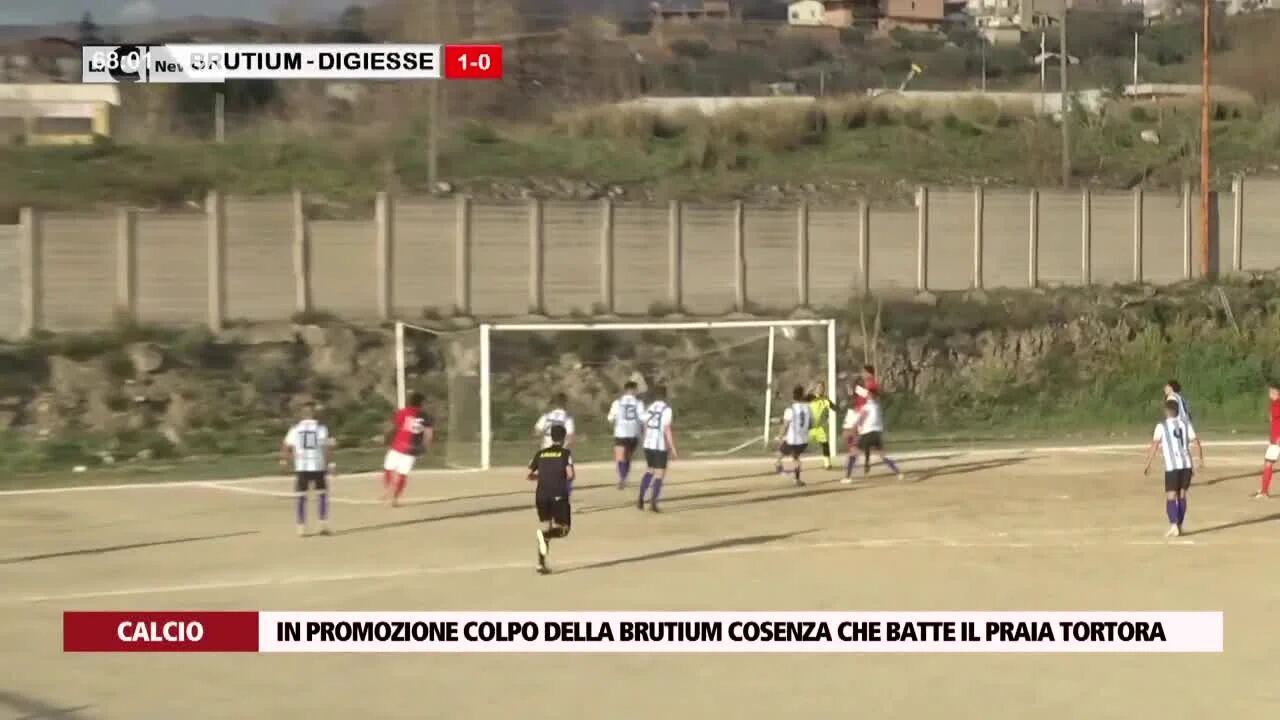 In Promozione colpo della Brutium Cosenza che batte il Praia Tortora