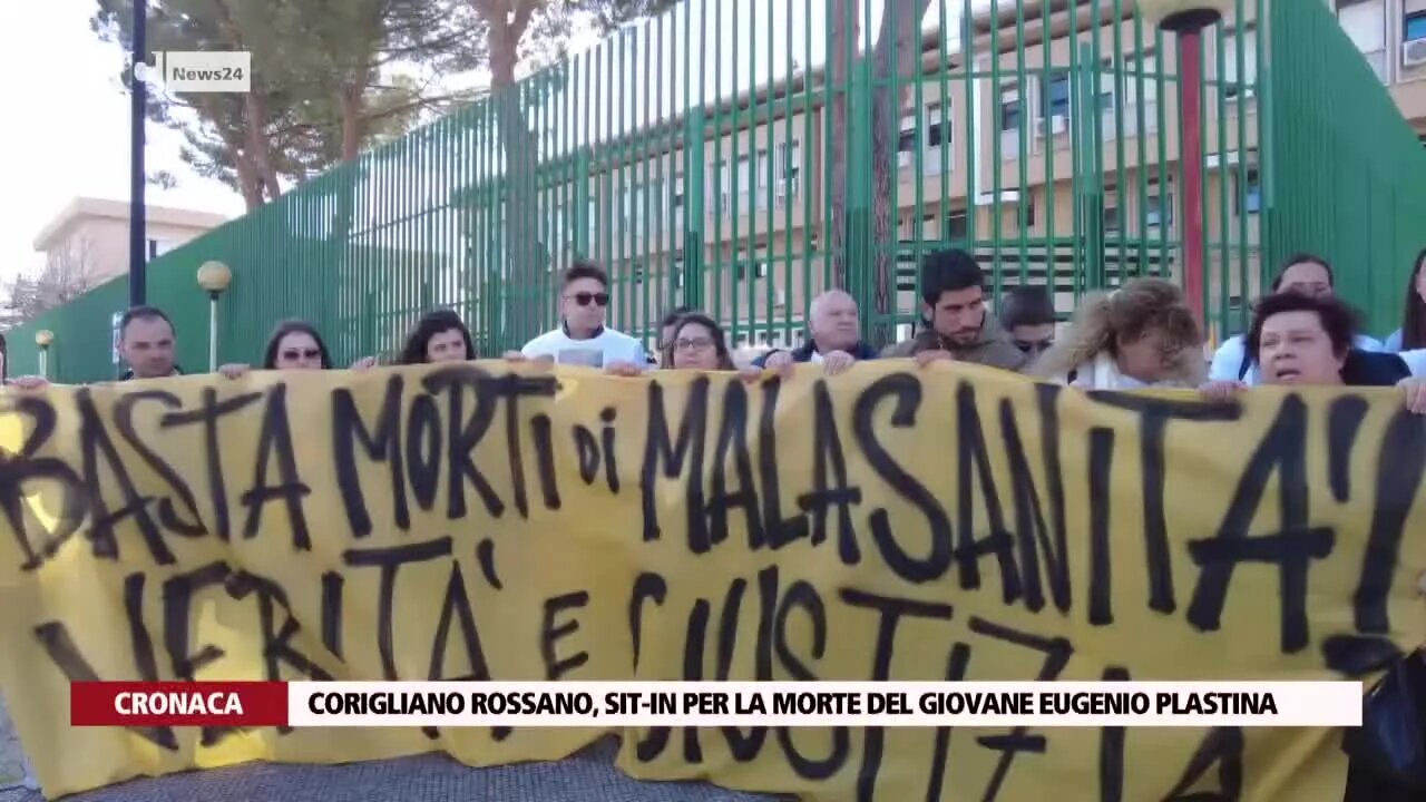 Corigliano Rossano, sit-in per la morte del giovane Eugenio Plastina