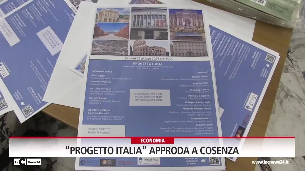 “Progetto Italia” approda a Cosenza