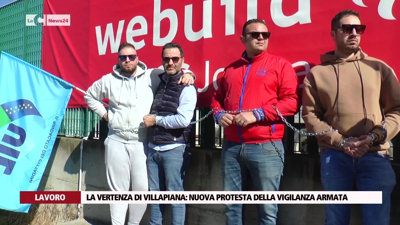 La vertenza di Villapiana: nuova protesta della vigilanza armata