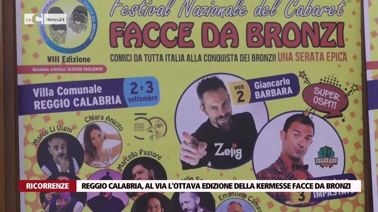 Reggio Calabria, al via l'ottava edizione della kermesse Facce da bronzi