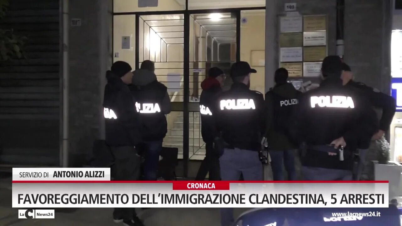 Favoreggiamento dell’immigrazione clandestina, 5 arresti