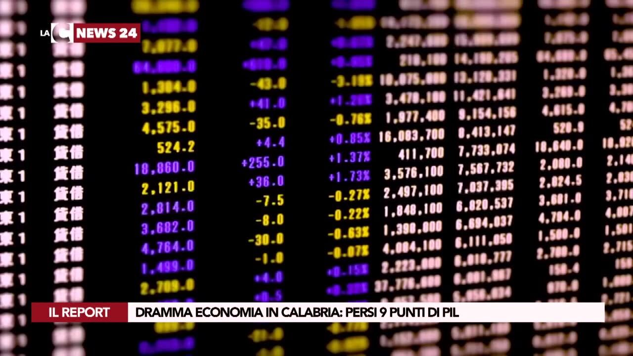 Dramma economia in Calabria: persi 9 punti di Pil