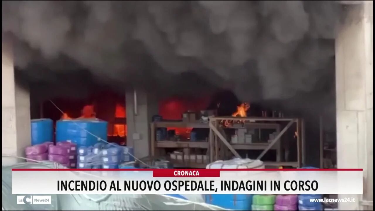 Incendio al nuovo ospedale, indagini in corso