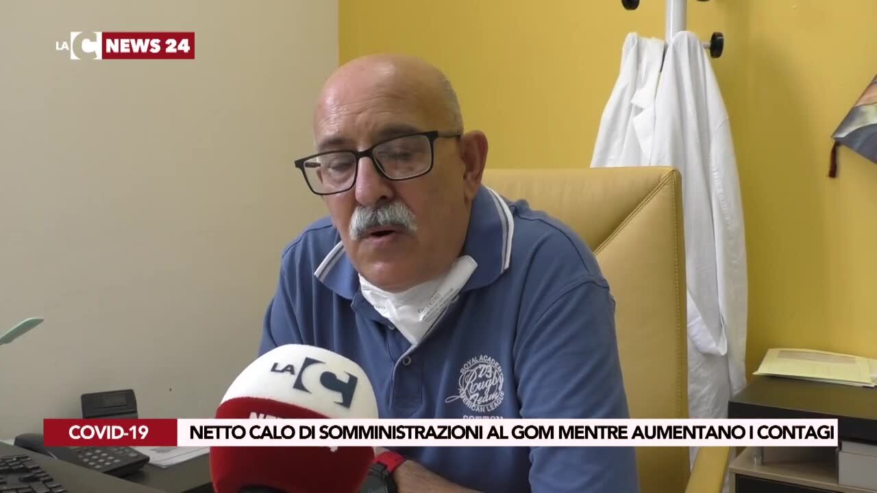 Netto calo di somministrazioni al Gom mentre aumentano i contagi