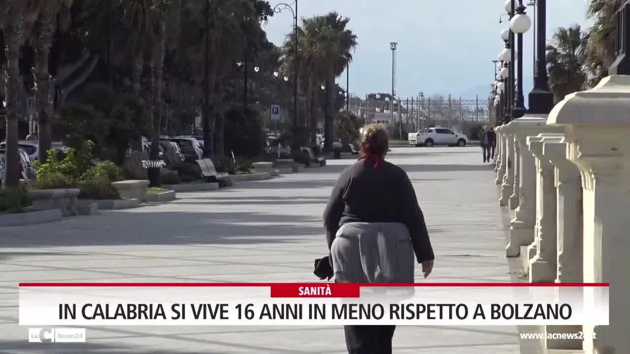 In Calabria si vive 16 anni in meno rispetto a Bolzano
