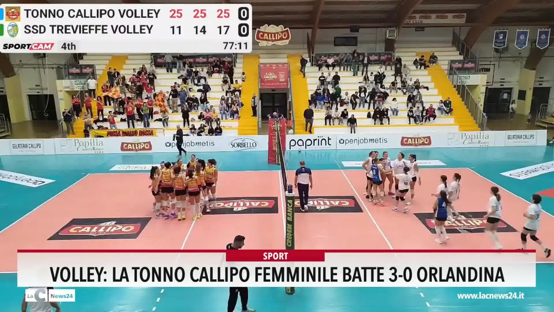 Volley, la Tonno Callipo femminile batte 3-0 Orlandina