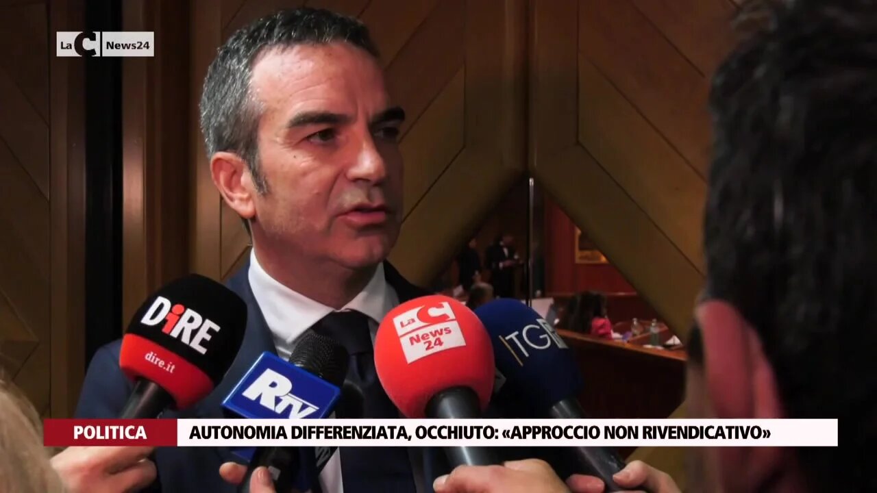 Autonomia differenziata, Occhiuto: «Approccio non rivendicativo»