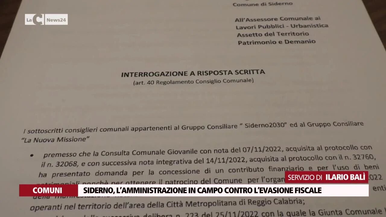 Siderno, l’amministrazione in campo contro l’evasione fiscale