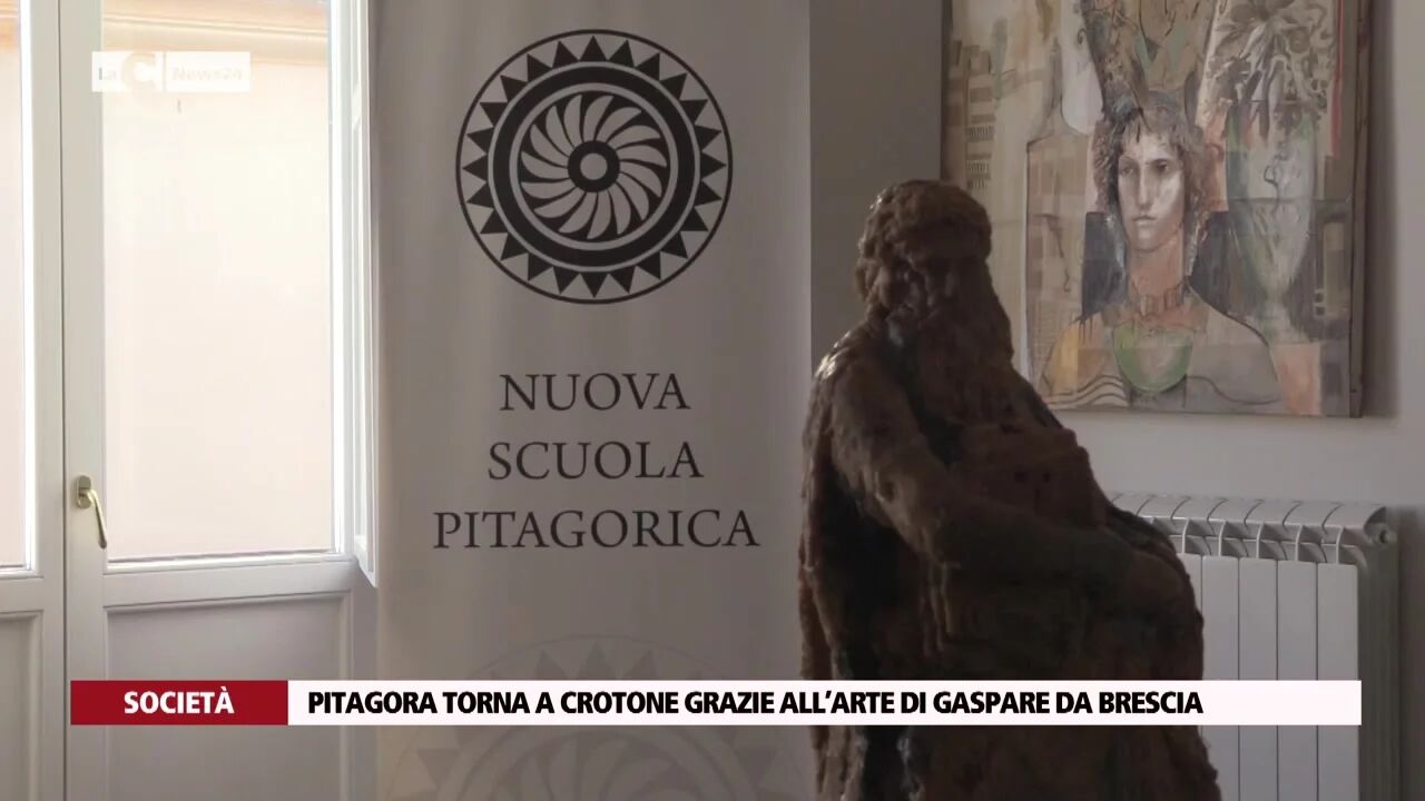 Pitagora torna a Crotone grazie all’arte di Gaspare Da Brescia