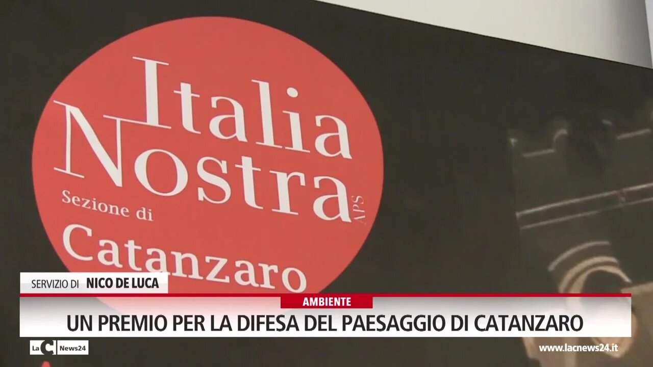 Un premio per la difesa del paesaggio di Catanzaro