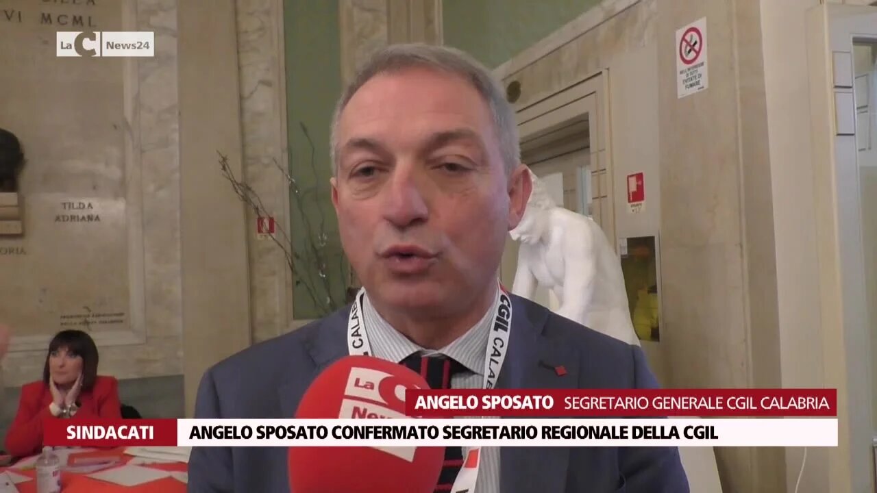 Angelo Sposato confermato segretario regionale della Cgil