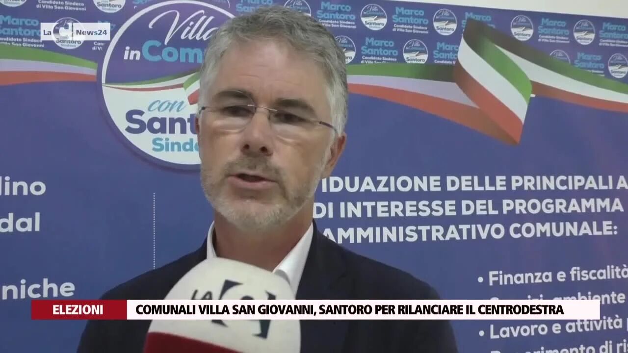 Comunali Villa San Giovanni, Santoro per rilanciare il centrodestra