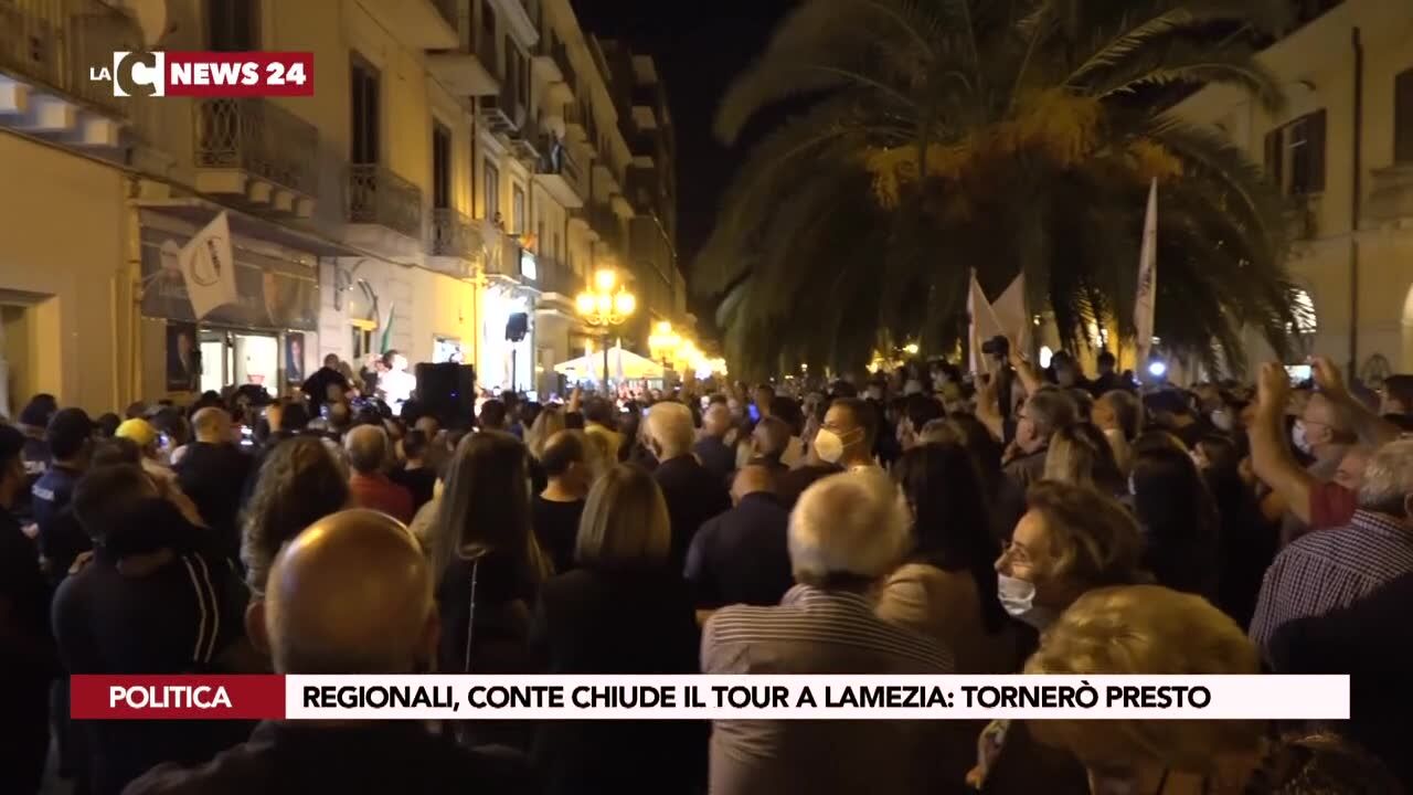 Regionali, Conte chiude il tour a Lamezia: tornerò presto