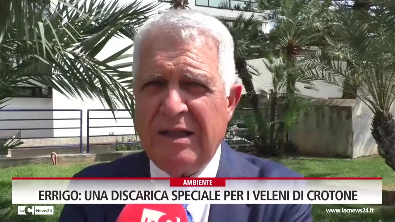 Bonifica a Crotone, Errigo propone una discarica calabrese per rifiuti pericolosi: «Decidiamo insieme dove, non voglio agire manu militari»