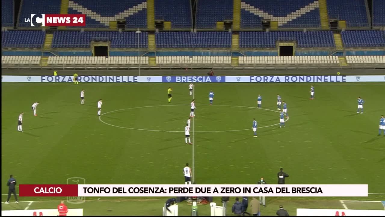 Tonfo del Cosenza: perde due a zero in casa del Brescia
