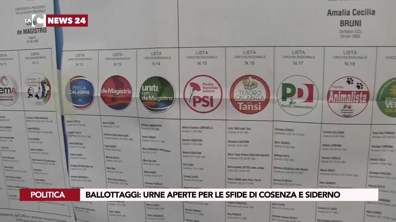Ballottaggi, urne aperte per le sfide di Cosenza e Siderno