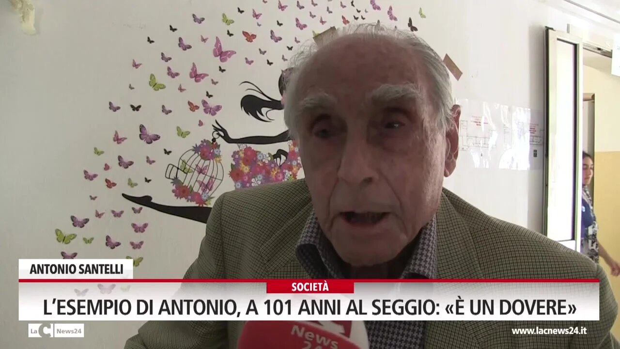 L’esempio di Antonio, a 101 anni al seggio, è un dovere