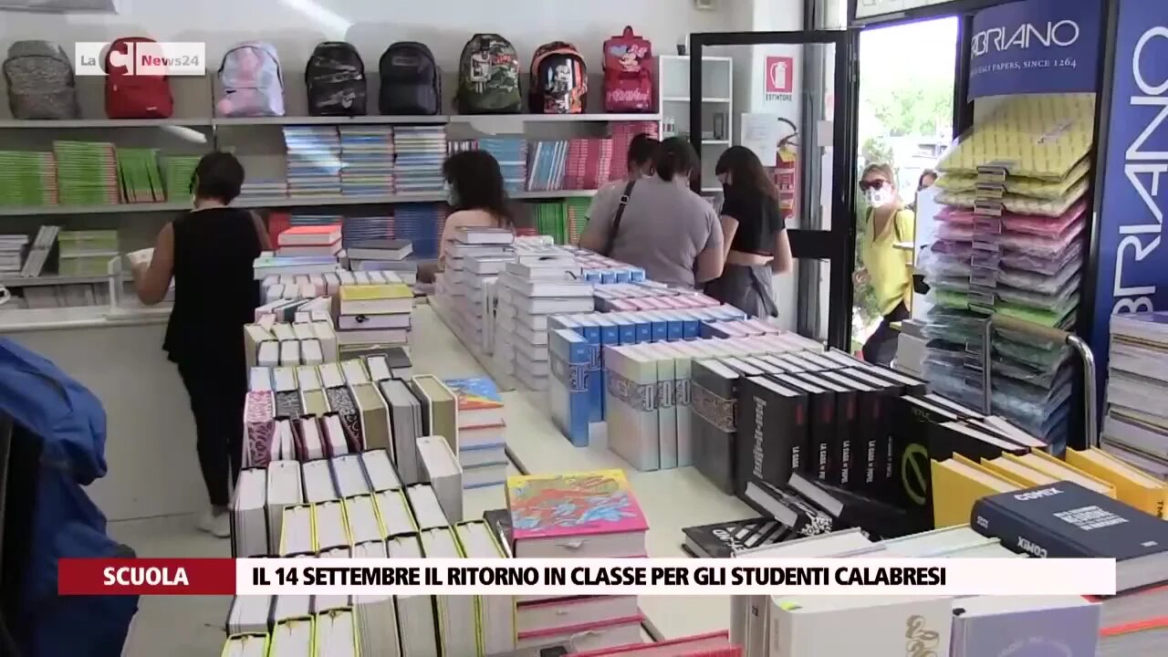 Il 14 settembre il ritorno in classe per gli studenti calabresi