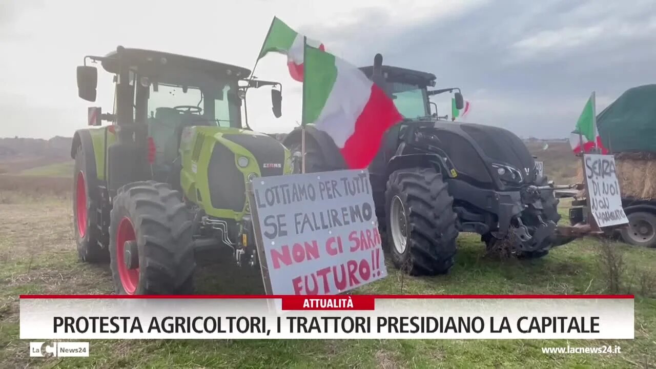 Protesta agricoltori, i trattori presidiano la capitale