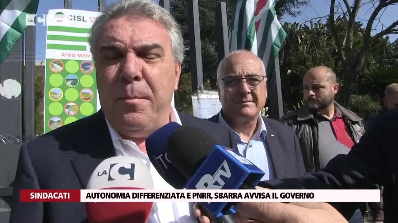 Autonomia differenziata e Pnrr, Sbarra avvisa il governo