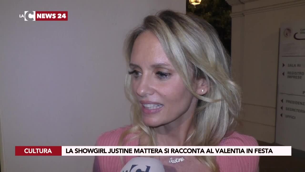 La showgirl Justine Mattera si racconta al Valentia in festa