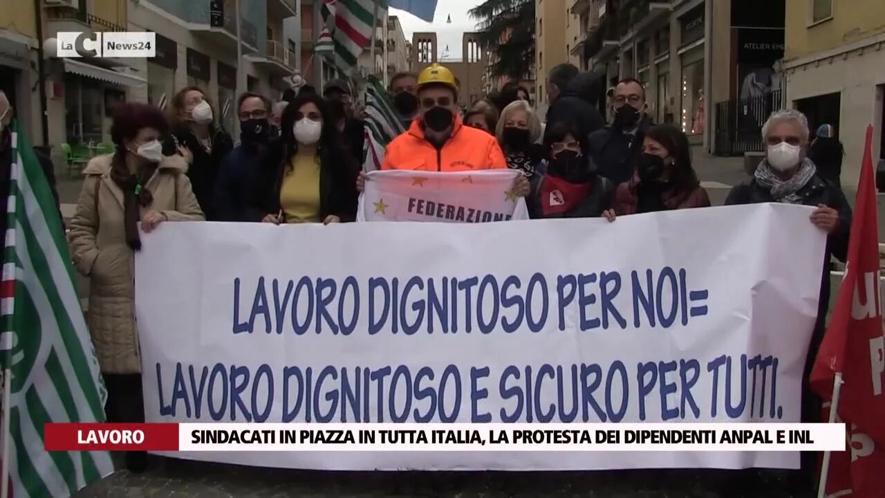 Sindacati in piazza in tutta Italia, la protesta dei dipendenti Anpal e Inl