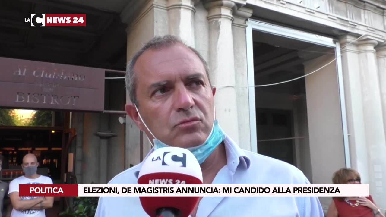 Elezioni, De Magistris annuncia: mi candido alla Presidenza