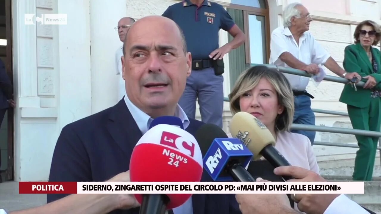 Siderno, Zingaretti ospite del circolo Pd: «Mai più divisi alle elezioni»