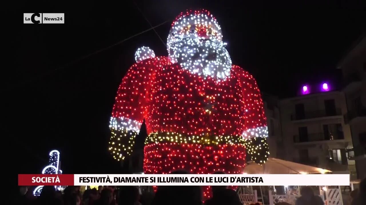 Festività, Diamante si illumina con le Luci d'Artista