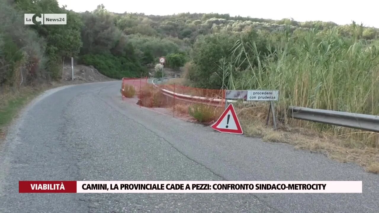 Camini, la provinciale cade a pezzi: confronto sindaco-Metrocity