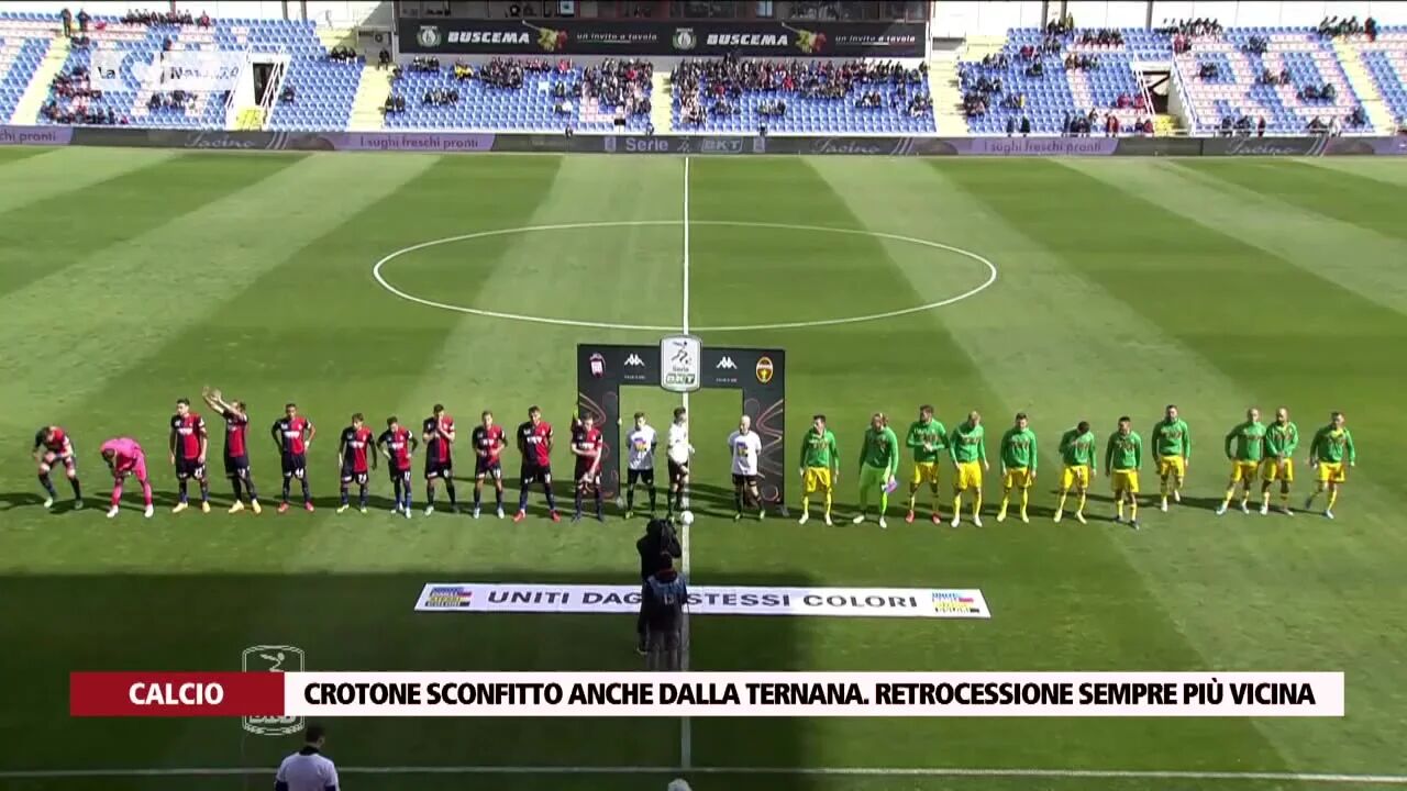 Crotone sconfitto anche dalla Ternana. Retrocessione sempre più vicina
